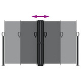 Bočna tenda na uvlačenje crna 140 x 1200 cm 4004804