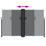 Bočna tenda na uvlačenje crna 160 x 1200 cm 4004819