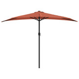 Balkonski suncobran terakota 300 x 155 x 223 cm polukružni 312503
