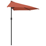 Balkonski suncobran terakota 300 x 155 x 223 cm polukružni 312503