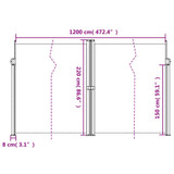 Bočna tenda na uvlačenje crna 220 x 600 cm 4004864