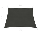 311104 Sunshade Sail 160 g/m² Anthracite 3/4x3 m HDPE 311104