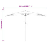 Balkonski suncobran s aluminijskom šipkom 300 x 155 cm bež 44594