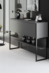 Komoda Luxe - crna, antracit Komoda Luxe - crna, antracit