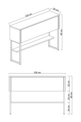 Komoda Luxe - crna, antracit Komoda Luxe - crna, antracit
