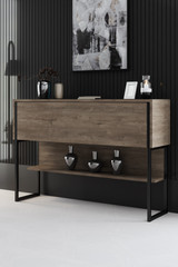 Komoda Luxe - crna, orah Komoda Luxe - crna, orah