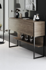 Komoda Luxe - crna, orah Komoda Luxe - crna, orah