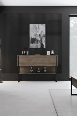 Komoda Luxe - crna, orah Komoda Luxe - crna, orah