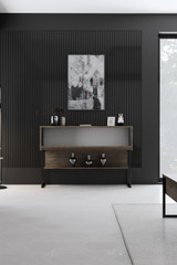 Komoda Luxe - crna, orah Komoda Luxe - crna, orah