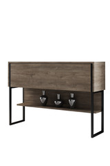 Komoda Luxe - crna, orah Komoda Luxe - crna, orah