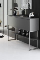 Komoda Luxe - srebro, antracit