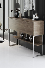 Komoda Luxe - srebro, orah