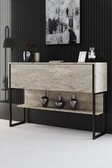 Komoda Luxe - traverten, crna Komoda Luxe - traverten, crna
