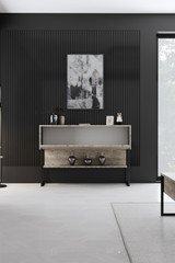 Komoda Luxe - traverten, crna Komoda Luxe - traverten, crna