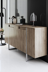 Konzola Luxe - orah, srebro Konzola Luxe - orah, srebro