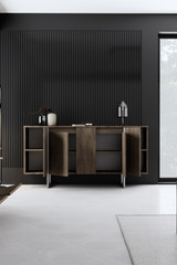 Konzola Luxe - orah, srebro Konzola Luxe - orah, srebro