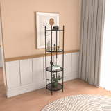 Polica za knjige Vogue - crno, dimljeno staklo