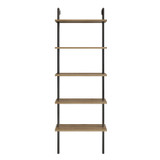 Polica za knjige Paula - orah, crna Polica za knjige Paula - orah, crna