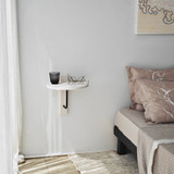 Zidna polica Reve - crno, bijelo