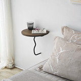 Zidna polica Lav - crna, orah