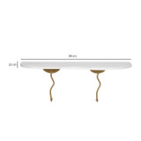 Zidna polica Edera - zlato, bijelo