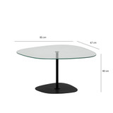 Stolić za kavu Soho - prozirna, crna