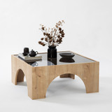 Stolić za kavu Seine - tamno siva, hrast safir