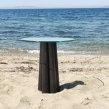 Stolić za kavu Thales - crna, prozirna