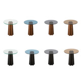 Stolić za kavu Thales - orah, tamno siva