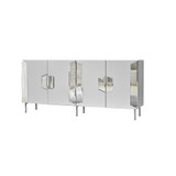 Konzola Dubai - bijela, srebrna