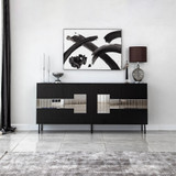 Konzola Pariz - crna, dim