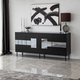 Konzola Pariz - crna, dim