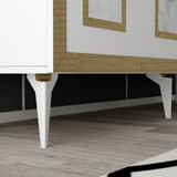 Konzola Karya - bijela, zlatna