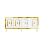 Konzola Karya - bijela, zlatna