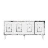 Konzola Karya - bijela, srebrna