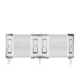 Konzola Karya - bijela, srebrna