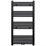 Kupaonski radijator za centralno grijanje crni ravni 600 x 1160 mm