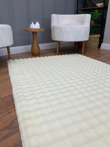 Tepih (120 x 180) Puffy Bubble Duz - krema