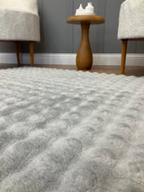 Tepih (120 x 180) Puffy Bubble Duz - siva