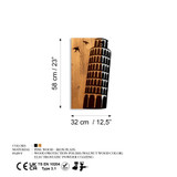 Ukrasni drveni zidni dodatak toranj u Pisi