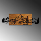 Ukrasni drveni zidni dodatak Planinski lanac