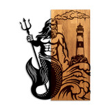 Ukrasni drveni zidni dodatak Posejdon