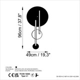 Ukrasni metalni zidni sat Puno prazno