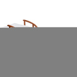 Ležaljka za sunčanje s jastukom masivno bagremovo drvo