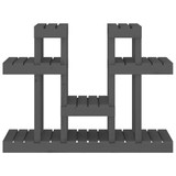 Stalak za biljke sivi 104,5 x 25 x 77,5 cm od masivne borovine n.p