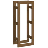 Stalak za drva za ogrjev boja meda 41 x 25 x 100 cm od borovine n.p