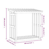 Stalak za drva za ogrjev 108x64,5x109 cm od masivne borovine n.p