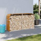 Držač za cjepanice svjetlosmeđi 180x45x100 cm pocinčani čelik n.p