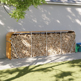 Držač za cjepanice svjetlosmeđi 300x45x100 cm pocinčani čelik n.p