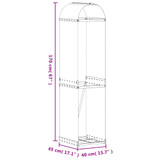 Držač za cjepanice svjetlosmeđi 40x45x170 cm pocinčani čelik n.p